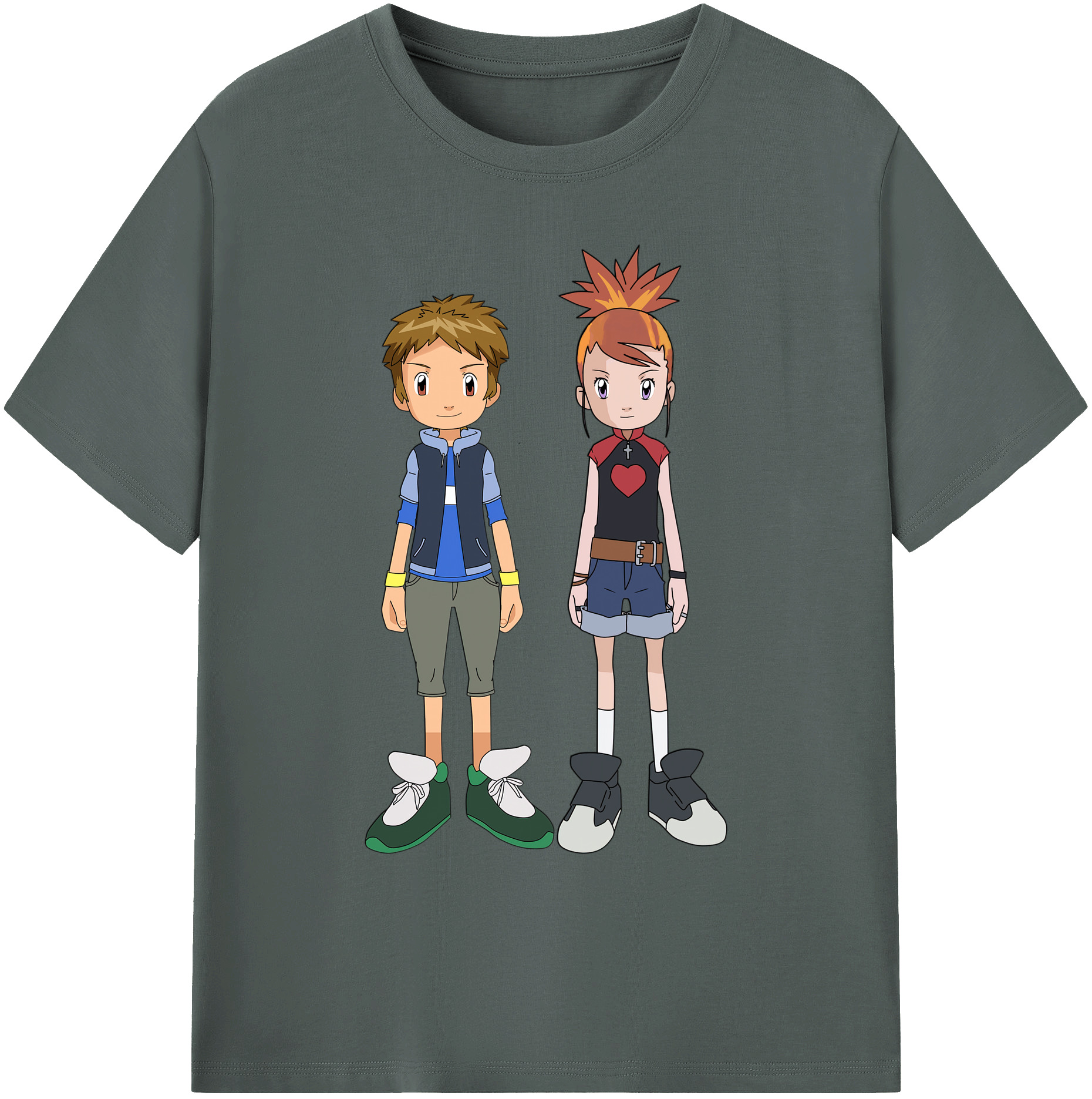 （画像用） Digimon デジタルモンスター/デジモン 綿100％ メンズ半袖Tシャツ｜肌触りやわらか＆通気性